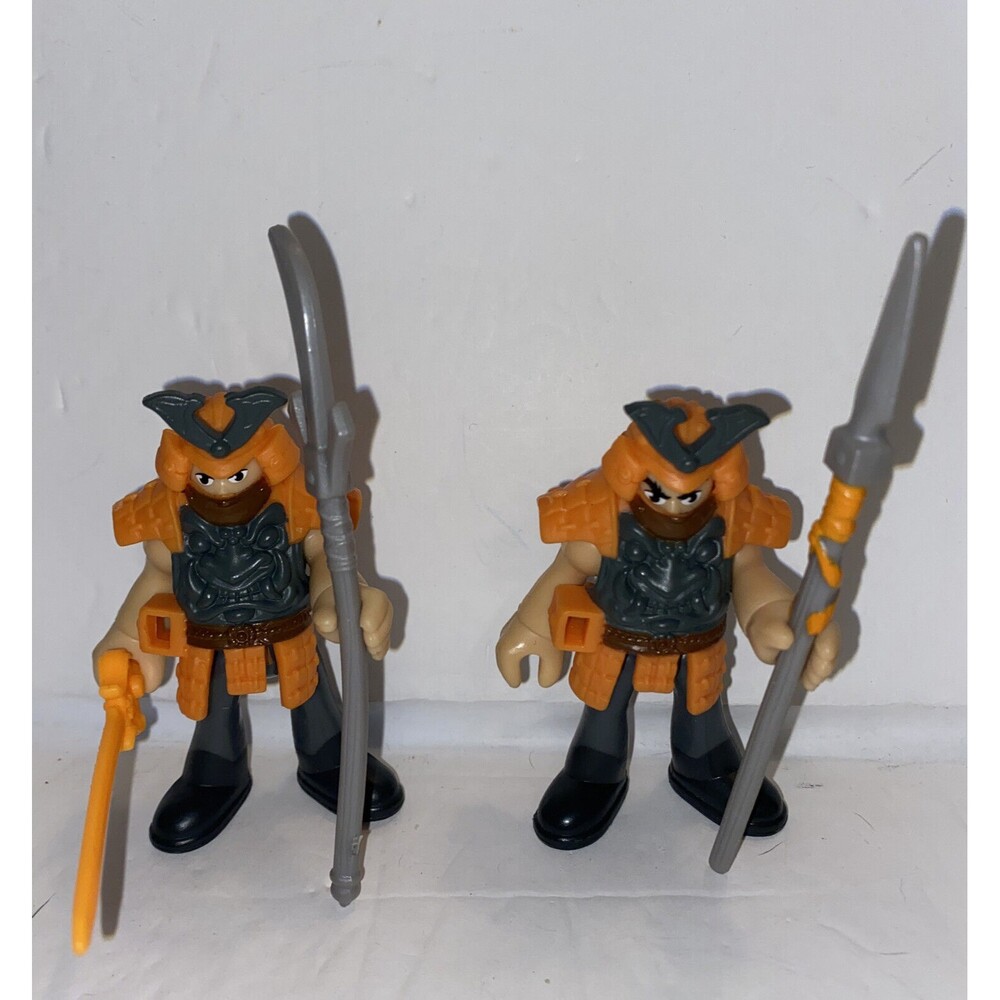 Fisher Price Imaginext Ninja Samurai Weapon Accessories Staff Sword Orange Spear
